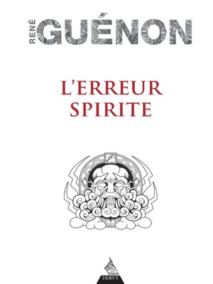 cover image of L'erreur spirite